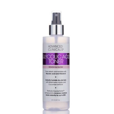 Advanced Clinicals Glycolic Acid Toner 8Oz