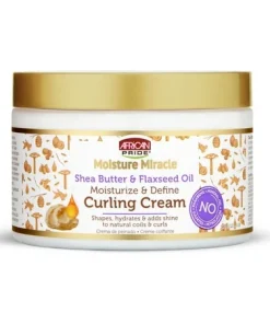 African Pride Moisture Miracle Shea Butter & Flaxseed Oil Curling Cream 12oz