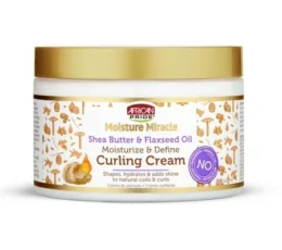 African Pride Moisture Miracle Shea Butter & Flaxseed Oil Curling Cream 12oz