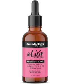 Aunt Jackie's Curls & Coils Elixir Essentials Hair & Scalp Oil Collagen, Tea Tree Oil & Eucalyptus 59ml