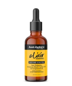 Aunt Jackie's Curls & Coils Elixir Essentials Hair & Scalp Oil Saw Palmetto, Jamaican Black Castor Oil & Grape Seed Oil 59ml