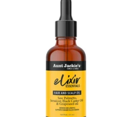 Aunt Jackie's Curls & Coils Elixir Essentials Hair & Scalp Oil Saw Palmetto, Jamaican Black Castor Oil & Grape Seed Oil 59ml