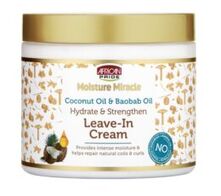 African Pride Moisture Miracle Coconut Oil & Baobab Oil Hydrate & Strengthen Leave-In Cream 15oz