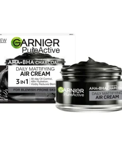 Garnier Pure  Active AHA+BHA Charcoal Daily Matifying Air Cream 50ml