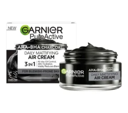 Garnier Pure  Active AHA+BHA Charcoal Daily  Matifying Air Cream 50ml