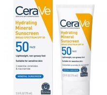 CeraVe Hydrating Mineral Sunscreen SPF50 Face 75ml