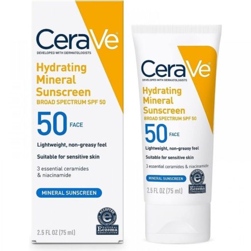 CeraVe Hydrating Mineral Sunscreen SPF50 Face 75ml