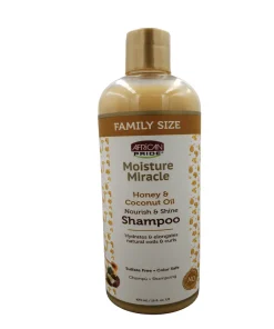 African Pride Moisture Miracle Honey & Coconut Oil Nourish & Shine Shampoo 16 oz