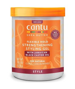 Cantu Shea butter Flexible Hold Strengthening Styling Gel With Jamiaican Black Castor Oil 18.5 oz