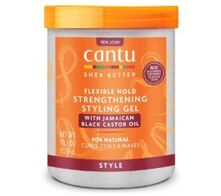 Cantu Shea butter Flexible Hold Strengthening Styling Gel With Jamiaican Black Castor Oil 18.5 oz