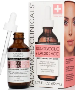 Advanced Clinicals 10% Glycolic + Lactic Acid Serum 52ML