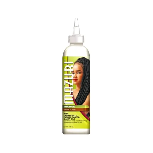 Mazuri Braid Oil Hair & Scalp With Organically Farmed Castor & Amia Oils 237ml
