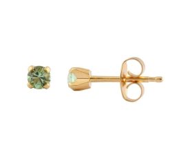 Gold Plated Tiff 3mm August Peridot TT-108
