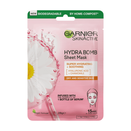 Garnier Hydra Bomb Hyaluronic Acid + Chamomile Sheet Mask 28g